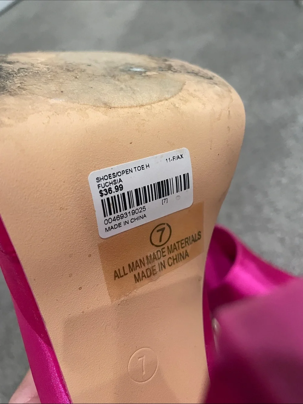 Hot Pink Satin Platform Mules